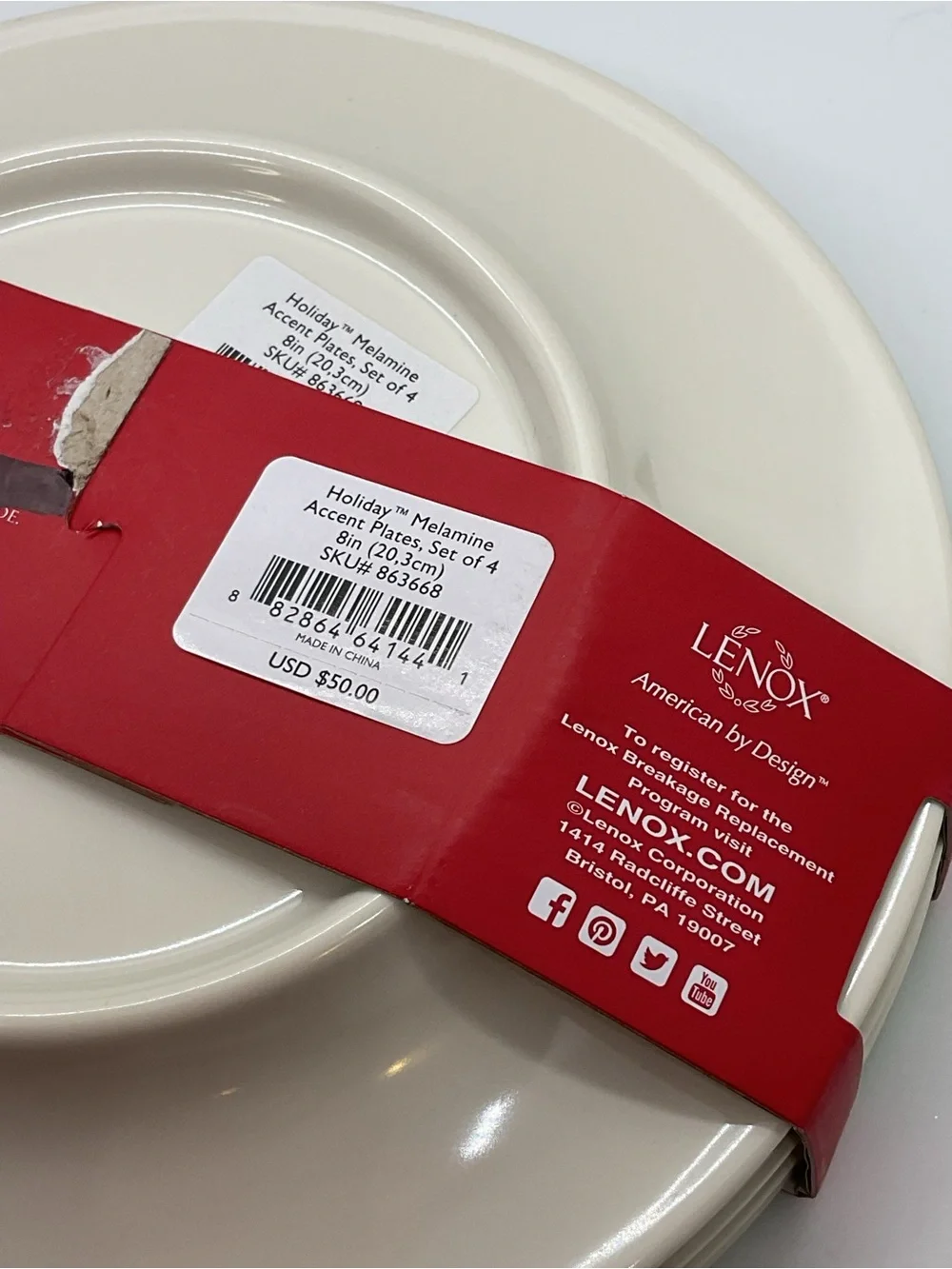 New Lenox Holiday Melamine Accent Plate Set